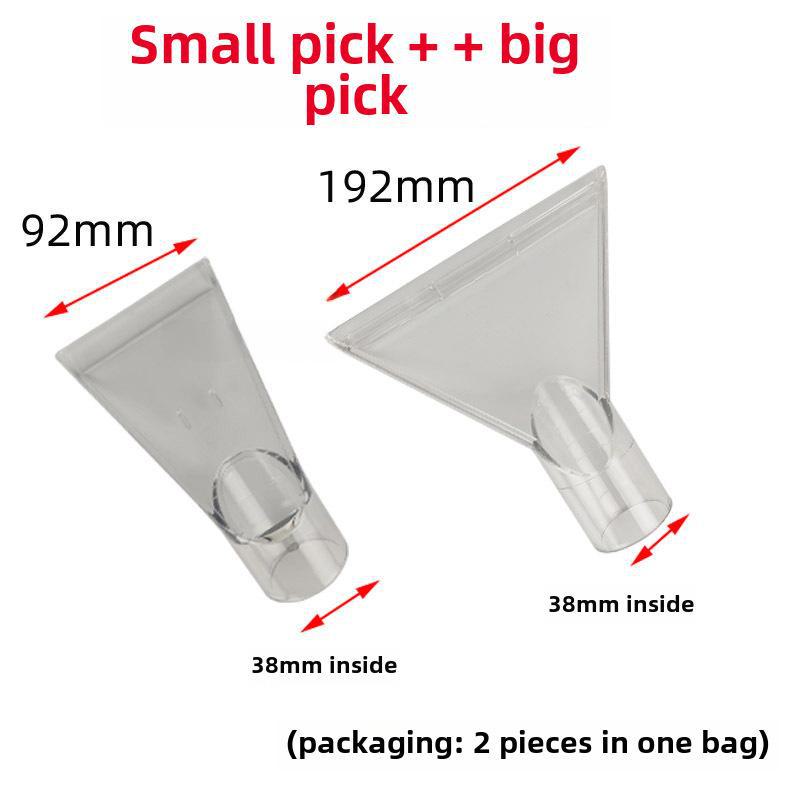 Jieba Vacuum Upholstery Scraper Nozzle - Transparent, Triangular, for Sofa and Fabric Cleaning