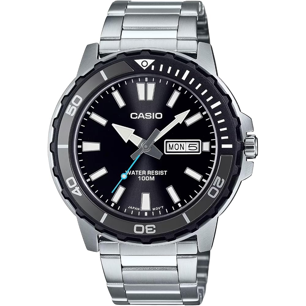 [Casio] CASIO Standard Men s Quartz Watch, 10 ATM Water Resistant, MTD-125D-1A3V, Black, International Model [Parallel Import]