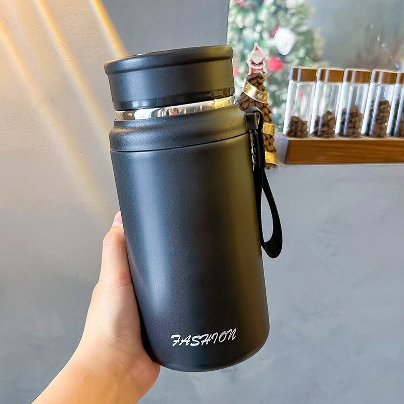 Capacity Thermos Cup 316 Stainless Steel Water Cup for Women, New 2023 Model with Tea Infuser, Portable Tea Brewing Cup for Men, Temperature Display