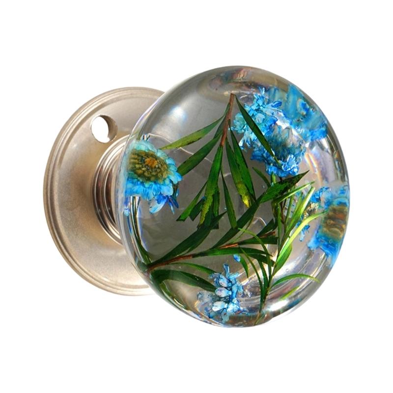 Decorative Ball Door Knob Featuring Nature Inspired Pattern Rustproof Comfortable Handle Simple Maintenance