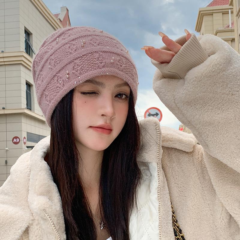 Winter Double-layer Thermal Hat New Fashion Middle-aged and Elderly Ear Protection Knitted Wool Hat
