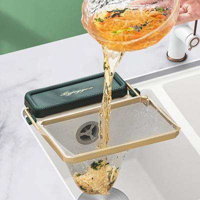 Stojan na dřezový filtr Kuchyňský skládací sítko na dřez Síťovaný sáček Stojan na odpadky Síťka na odpadky Polička proti ucpání Jednorázový síťovaný sáček na odpadky