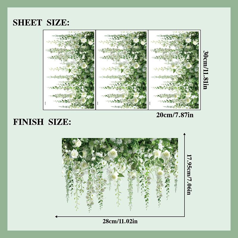 

Rose Vine, Static Window Sticker, Bedroom Window Decoration, Bathroom, Shower Room, Glass Decoration Sticker 20 * 30 cm