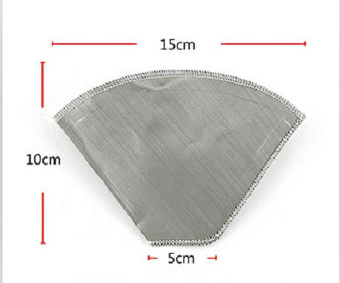 V60 Trapezoidal Coffee Filter Paper & Reusable 304 Stainless Steel Coffee Filter Bag