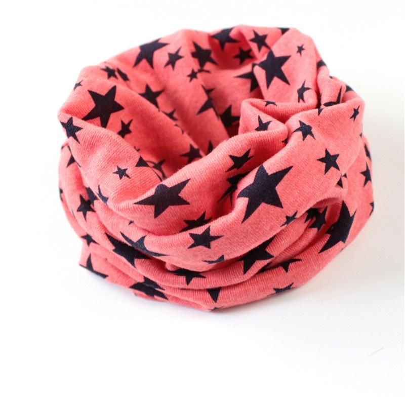 Baby Boys Girls Kids Long Warm Stars Printed Snood Outdoor Neck Warmer Scarf