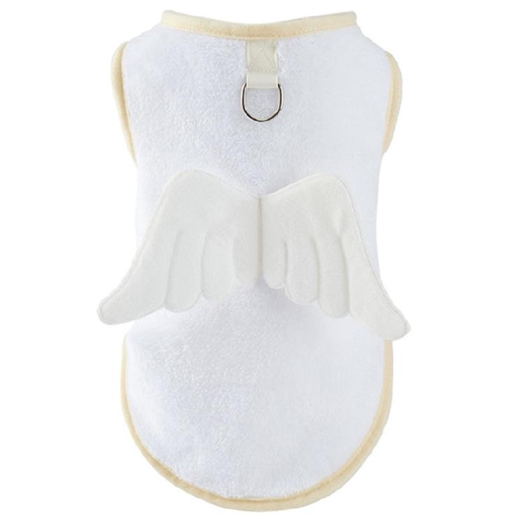 Hundeweste Frühling Flauschiger Stoff mit Cartoon-Flügel Pullover Mantel Kleidung Bekleidung