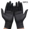 50/20/10PCS Disposable Black Nitrile Gloves Latex Free Waterproof Durable Suitable for Kitchen Processing Beauty SalonFamily