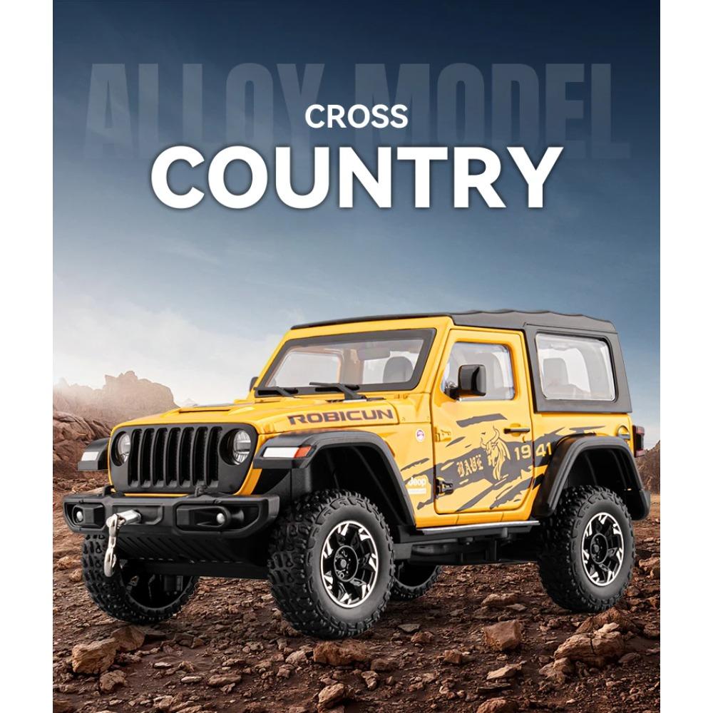 1/24 Jeep Wrangler Rubicon Off Road SUV Alloy Diecast Model Car Outdoor Boutique Classic Decoration Ornaments Gifts with Friend