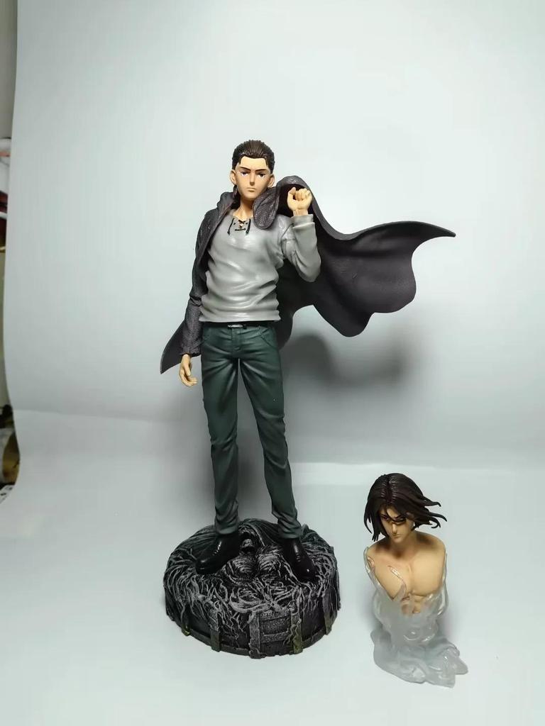 Eren Double Head Sculpture: Anniversary Casual Clothes Pose - Attack On Titan Model Figure