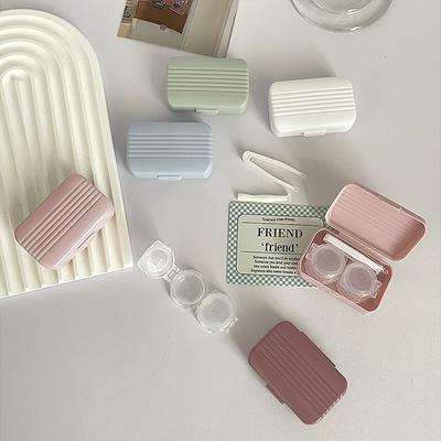 Candy Color Portable Contact Lens Box For Girls Minimalist Contact Lens Case Kit Contact Lens Storage Container