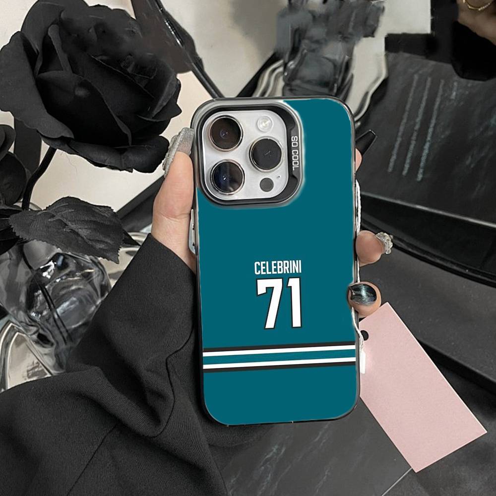 Sharks Macklin Celebrini Phone Case For IPhone 16 17 15 14 12 13 Pro Max Black Color Shockproof Cover iPhone12PROMAX