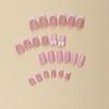 Glänzende Rosa Französische Schleife Klebenägel – Niedliches & Vielseitiges Nagelkunst-Set (24 Stück)