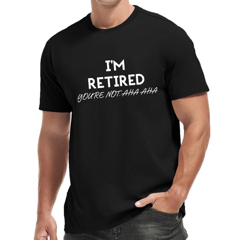 Retired & Relaxed: Men's Casual Short Sleeve T-Shirt - Machine Washable - Perfect for Summer Sports & Leisure - For Men - Ideal Gift for Retirement