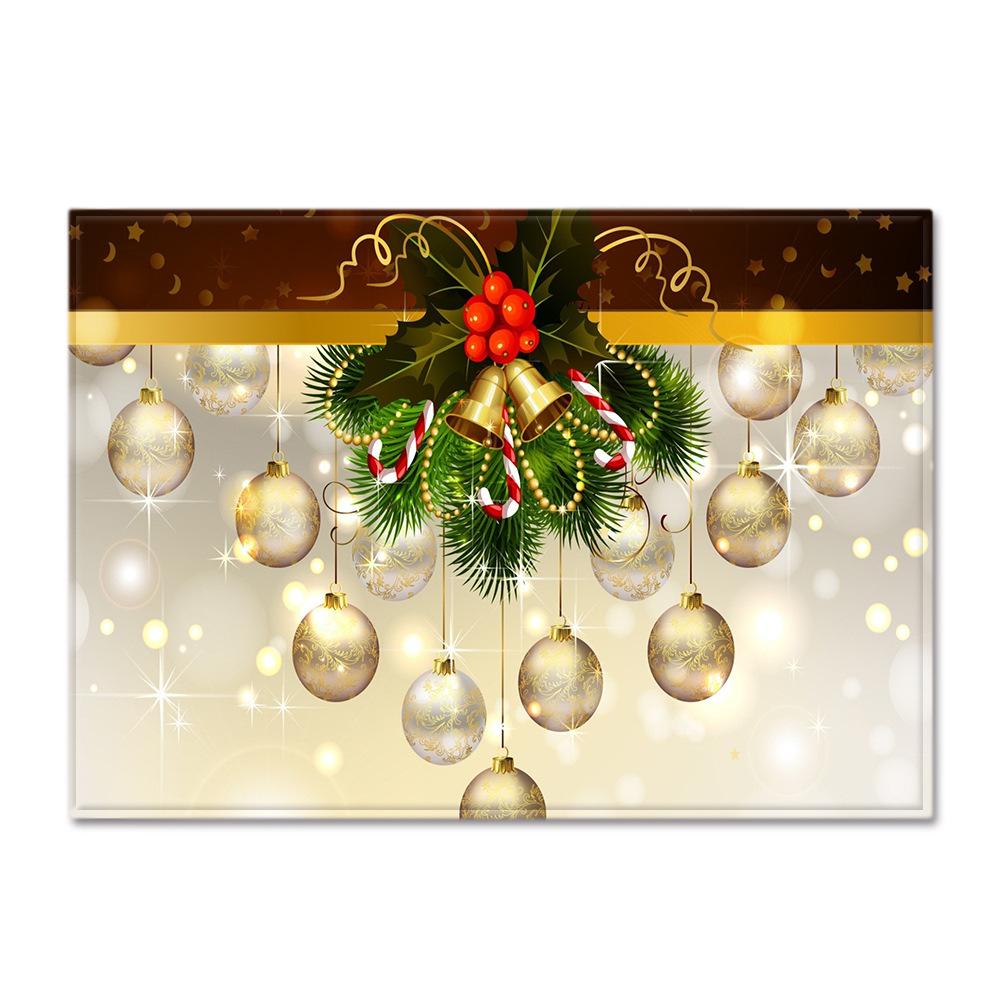 Christmas Tree Living Room Area Rug Christmas Bedroom Carpet Kids Play 3D Carpets Memory Foam Xmas Decor Kitchen Rug Floor Mat