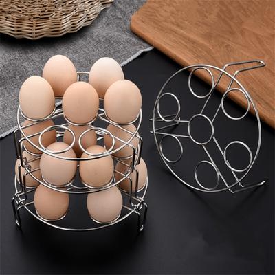 Stainless Steel Stackable Egg Steamer Rack Double-Layer Steaming Grid Stand Tray for Air Fryer Pressure Cooker Kitchen Utensils
