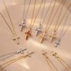 Necklace Female Cross Gold Full Diamond Niche Design Sense Simple Temperament Wind Necklace