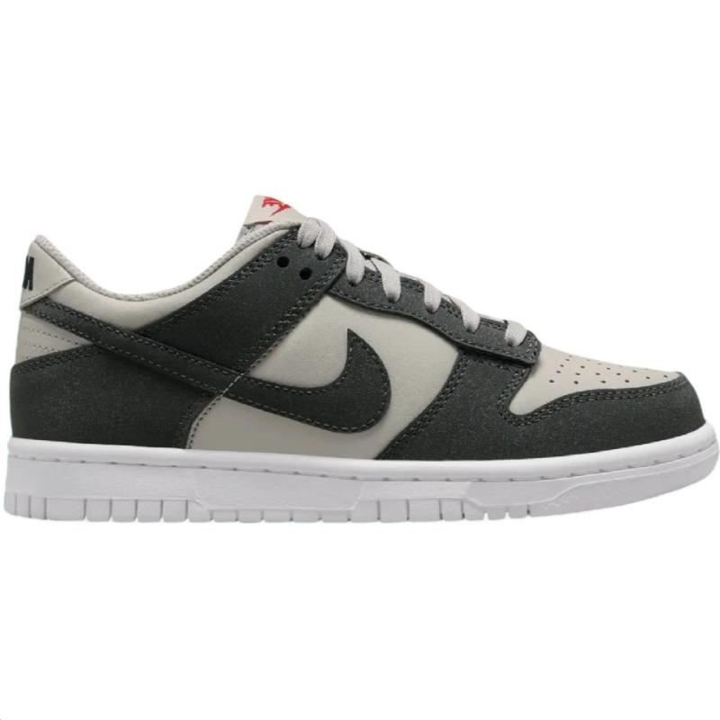 Nike Dunk Abrasion Resistant Low Top Kids' Skateboarding Shoes Black Gray Sneakers FZ1000-001