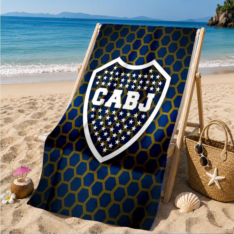 Boca Football Club Printed Microfiber Beach Towel, Soft And Absorbent, Quick-Dry, Ideal for Summer Travel, Beach Essential, Swimming Pool