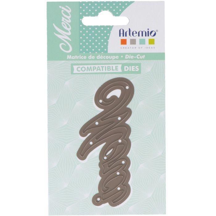 Matrice de découpe 8 x 3,5 cm - Merci