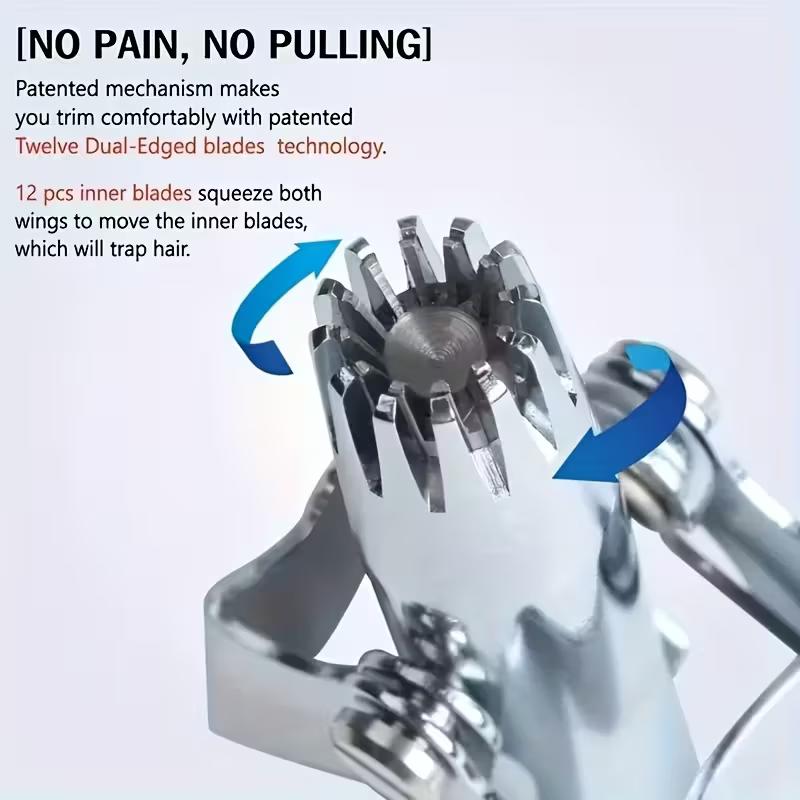 Manual Nose Hair Trimmer – Washable Nose Grooming Tool for Men & Women, Easy-to-Use and Portable