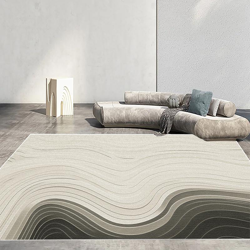 Moderní Jednoduchý Velký Koberec pro Dekoraci Obývacího Pokoje Abstraktní Koberce Pohodlný Protiskluzový Ložnicový Koberec Pratelná Podložka pod Stůl