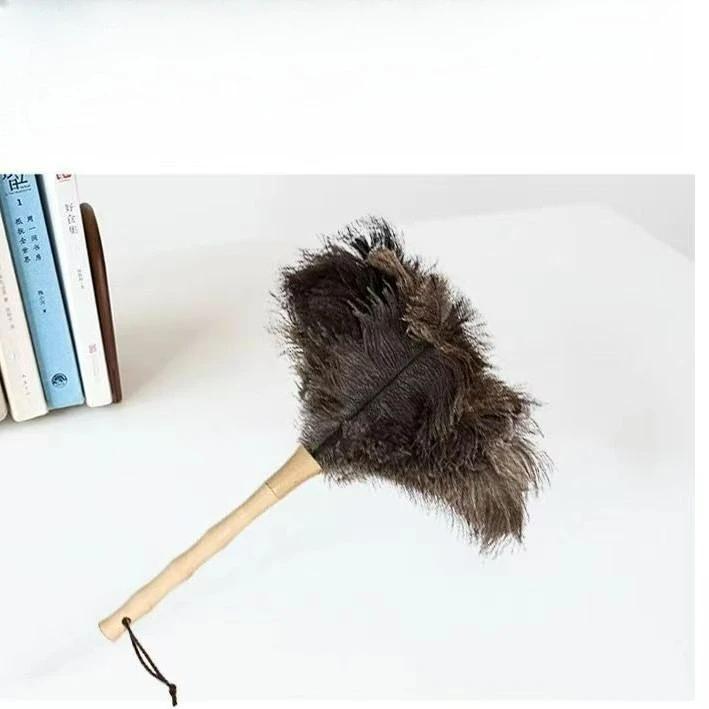 Genuine Ostrich Feather Duster Anti-static Lint-free Cleaning Brush for Home & Car Dust Removal