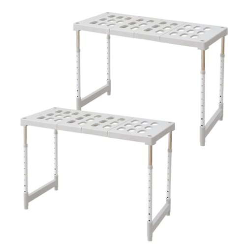 Yamazen (YAMAZEN) Closet Storage Shelf (Set of 2), High Type, Expandable Vertically and Horizontally, ROST-TALL2P(LGY)