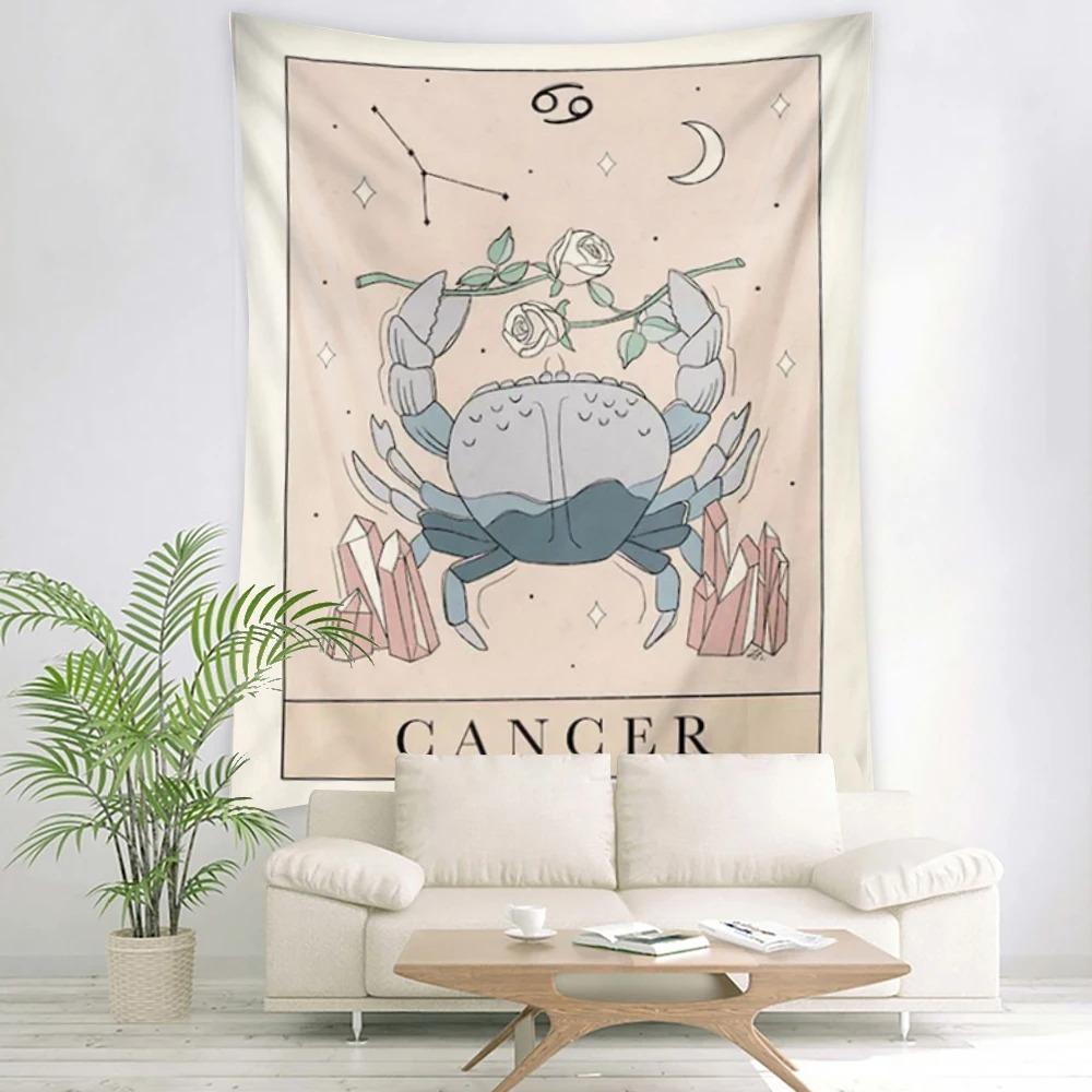 Twelve Constellation Pattern Tapestry Office Living Room Tapestry Home Wall Decoration Tapestry