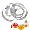 2pc Rund Torte Ring Französisch Dessert Edelstahl Perforation Obst Pie Quiche Kuchen Mousse Form Küche Backform