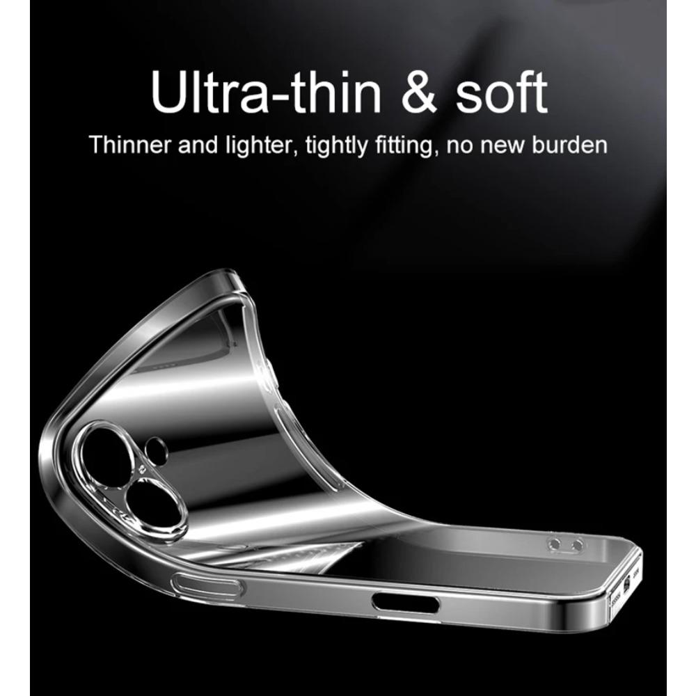 Ultra Thin Silicone Soft Case for IPhone 16 Pro Max Plus Crystal Clear Transparent Full Camera Cover Shell 16pro Promax 16plus
