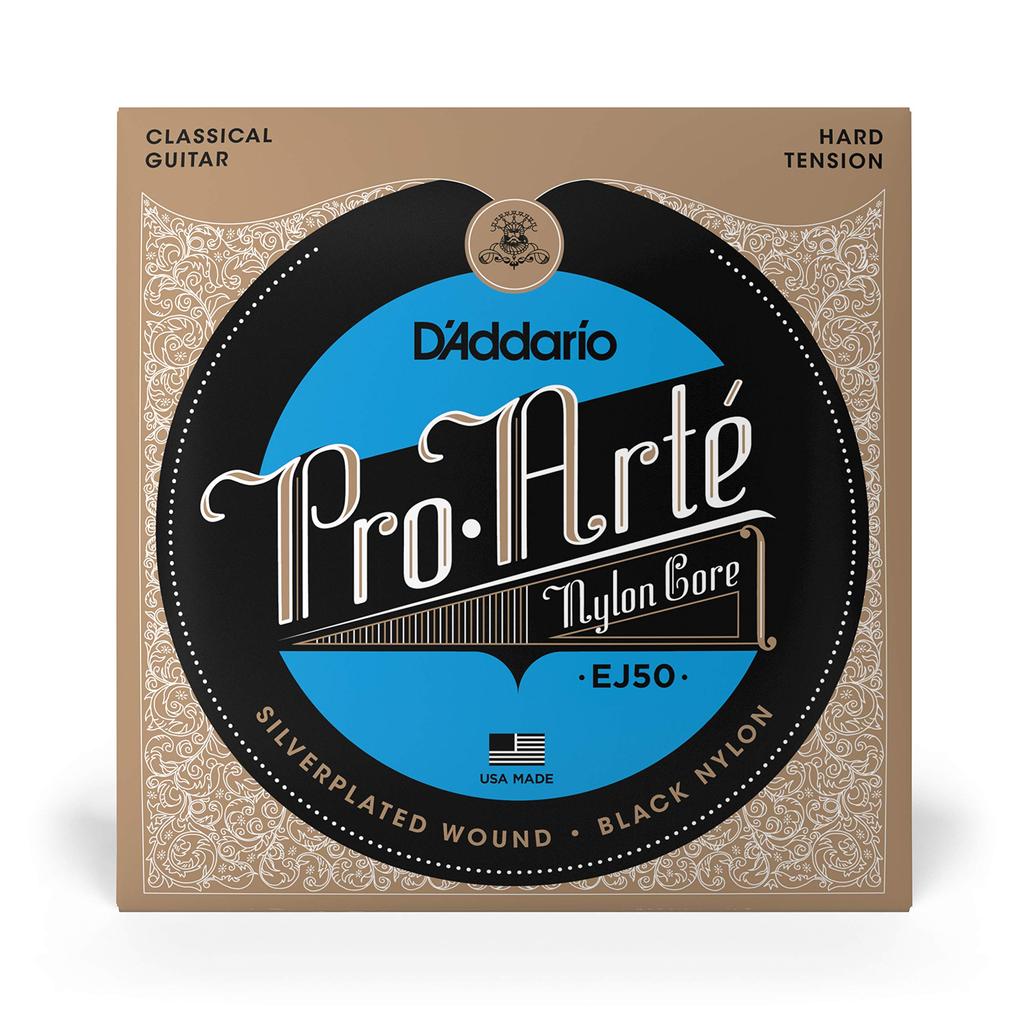 ProArte Classical Guitar EJ50 D'Addario Strings, Silver/Black Hard,