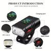 Super Bright Bicycle Light for Mountain Bikes Motorcycles USB Fast Charging 6 Lighting Modes