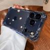 Electroplated Transparent Phone Case For iPhone 17 Air 16 e 15 14 13 12 11 Pro Max Plus Mini Full Lens Protection Airbag Cover
