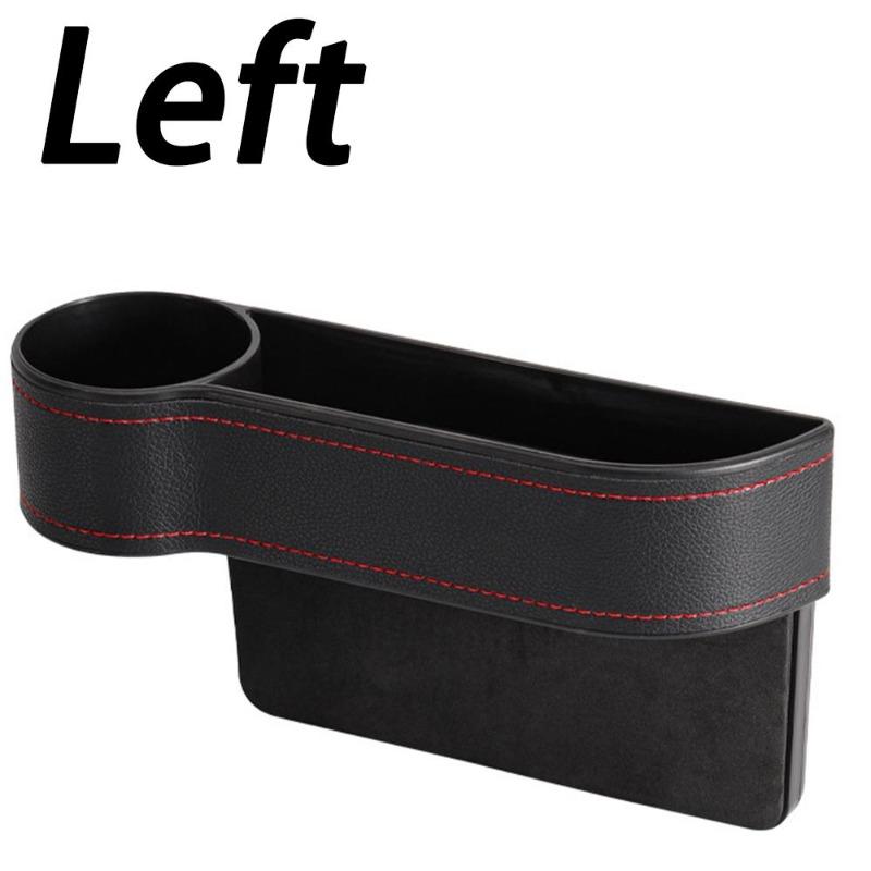 PU Leather Car Seat Gap Storage Box Universal Seat Gap Slit Box with Charging Hole Phone Bottle Keys Holder Box Auto Organizer.