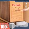 Large Capacity A4 Kraft Paper File Bag for Office & Document Storage