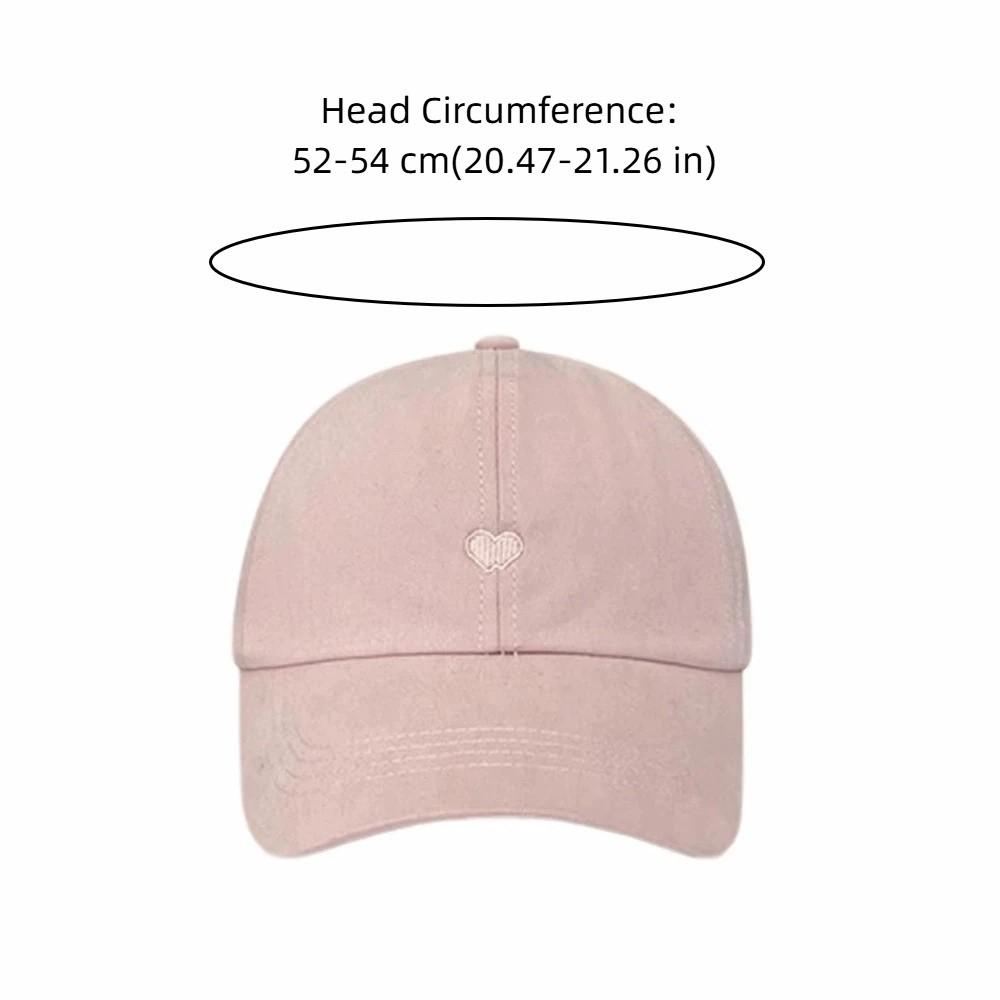Girl High Ponytail Children's Baseball Cap Solid Color Love Heart Embroidery Kids Sun Hat Cotton Soft Baby Peaked Cap Outdoor