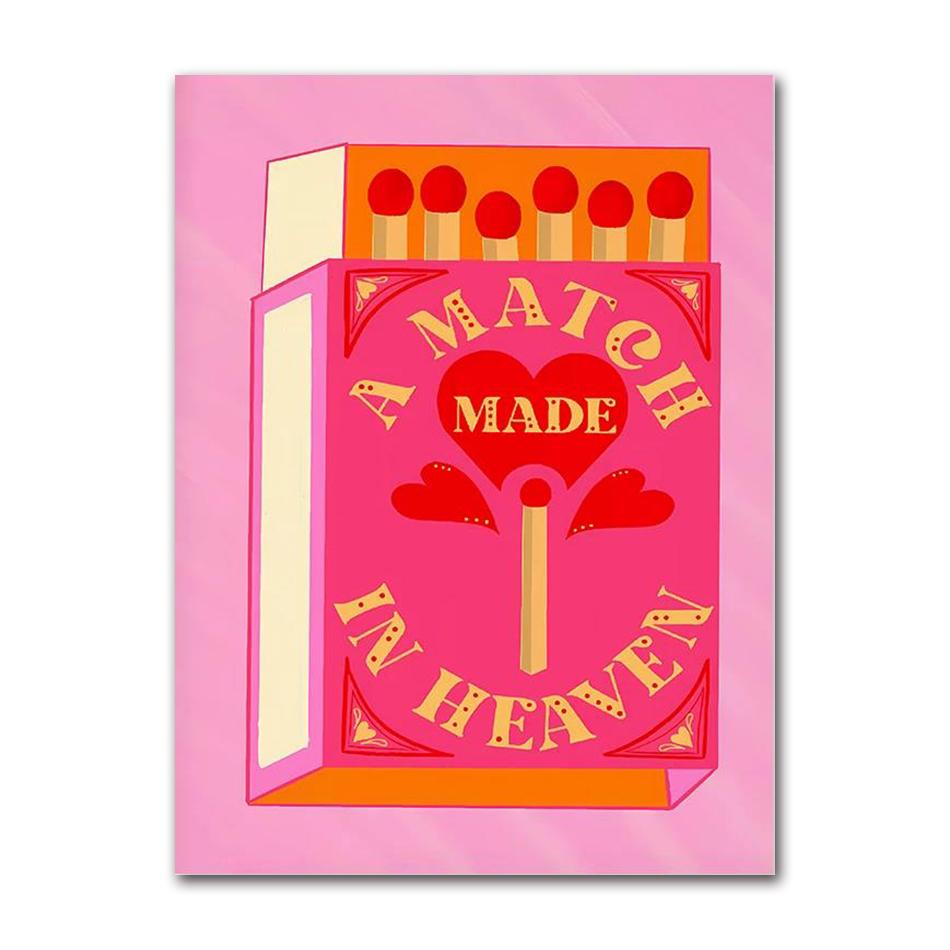 Pink Strawberry Lemon Card Cocktails Drink Posters Retro Canvas Painting Living Room Corridor Wall Art Picture Kitchen Bar Decor