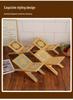 Supporto da lettura pieghevole in stile etnico con ornamento base inciso in oro