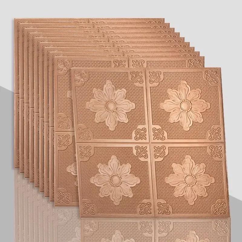 European Style Simple 3D Wall Stickers Ceiling TV Background Decor Wallpaper House Renovation Accessories Waterproof Decoration