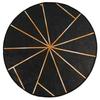 VidaXL Tapis lavable noir et doré Ø 120 cm antidérapant 136620