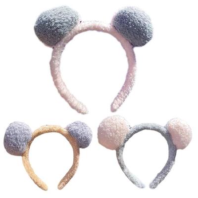Hair Accessories Women Washing Face Hairband Plush Pompom Shaped Hair Decors