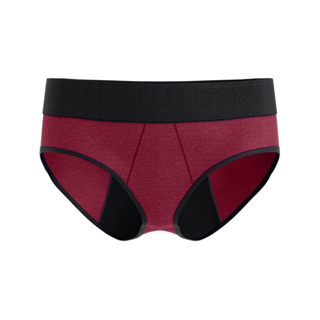 Women Mid Rise Stretch Period Underwear Absorbent Leakproof Briefs Reusable Cotton Blend Protective Panties for Everyday Wear