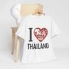 I Love Thailand Heavy Cotton T Shirt Travel For Travelers Lovers Vintage Versatile Streetwear Soft Designer Clothes