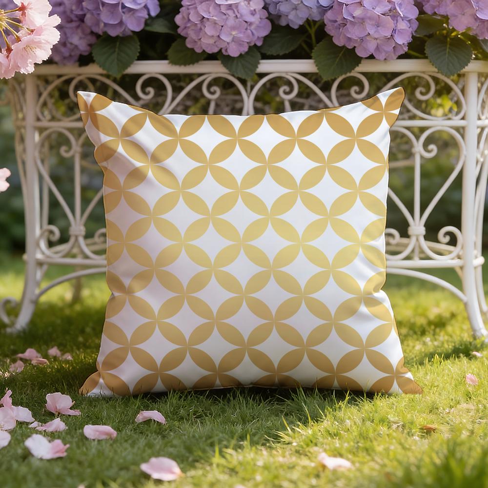 Japanese G-Golden Lines Cushion Cover Home & Car Dual-Scene Pillow Cover: Reversible for Premium Comfort