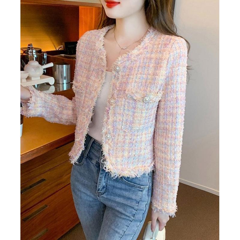 Chaqueta Holgada de Estilo Francés-Coreano de Gama Alta 2025: Top Versátil, Moderno, de Manga Larga, de Longitud Corta.