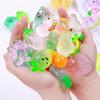 50PCS Fruit Mochi Squishy Toys Transparent Kawaii Squishies Stress Relief Squeeze Toy for Kids Party Favor Gifts Classroom prize