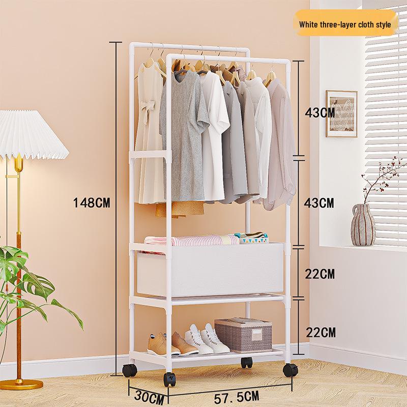 Foldable Multi-functional Clothes, Hat, and Shoe Rack for Bedroom Storage