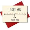 1pc Funny Love Card Valentine's Day Card Anniversary Gift Birthday Card I Love You Thiiiiis Much Small Business Supplies Thank Y