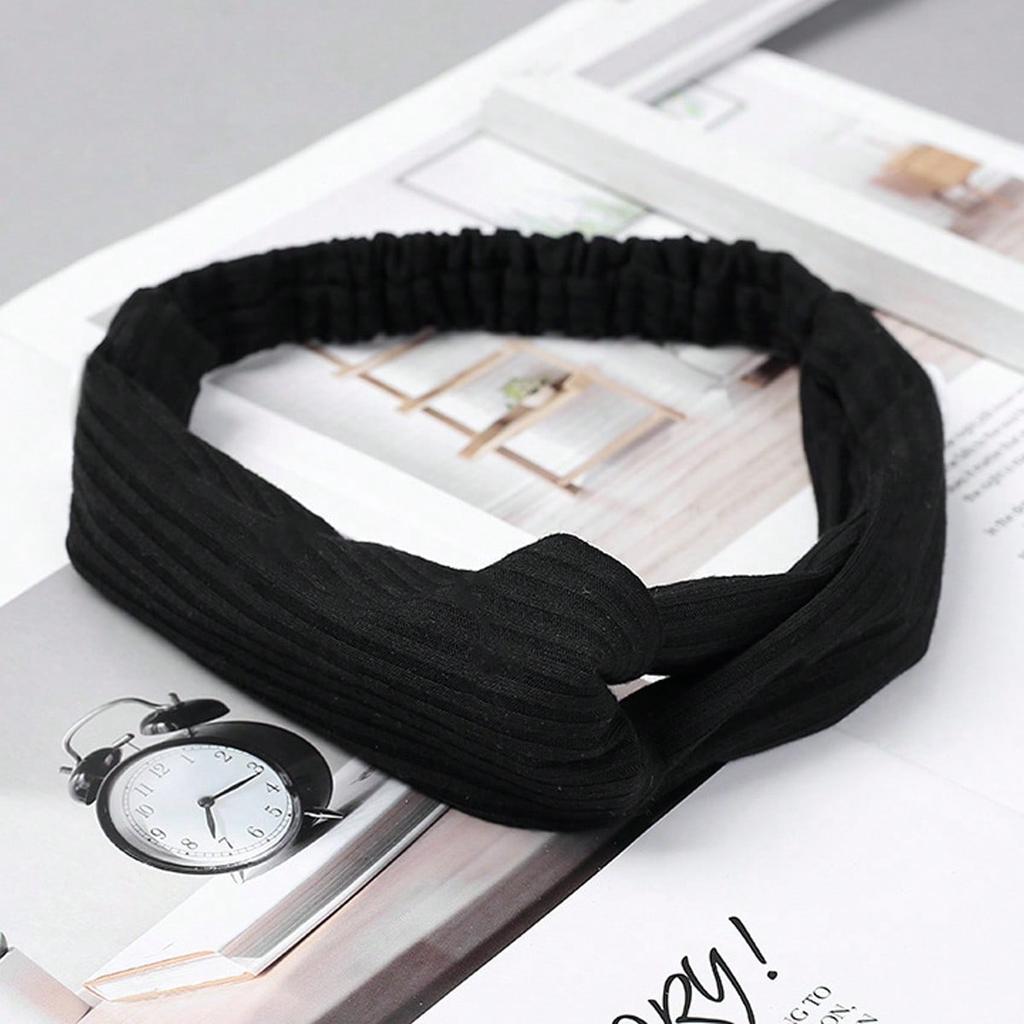 Headbands For Women Twist Knotted Women Head Bands Boho Stretchy Hair Bands Non Slip For Girls Criss Cross Turban Plain Headwrap Yoga Workout Vintage