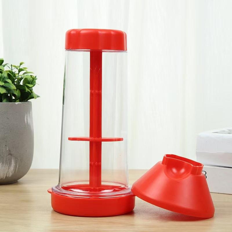 Setaccio a Mano Semiatomatico per Farina con Manico, Mixer per Farina, Strumenti per la Cottura Domestica, Setaccio per Farina in Plastica, Gadget da Cucina